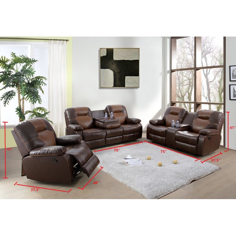 Faux leather reclining discount sofa and loveseat set